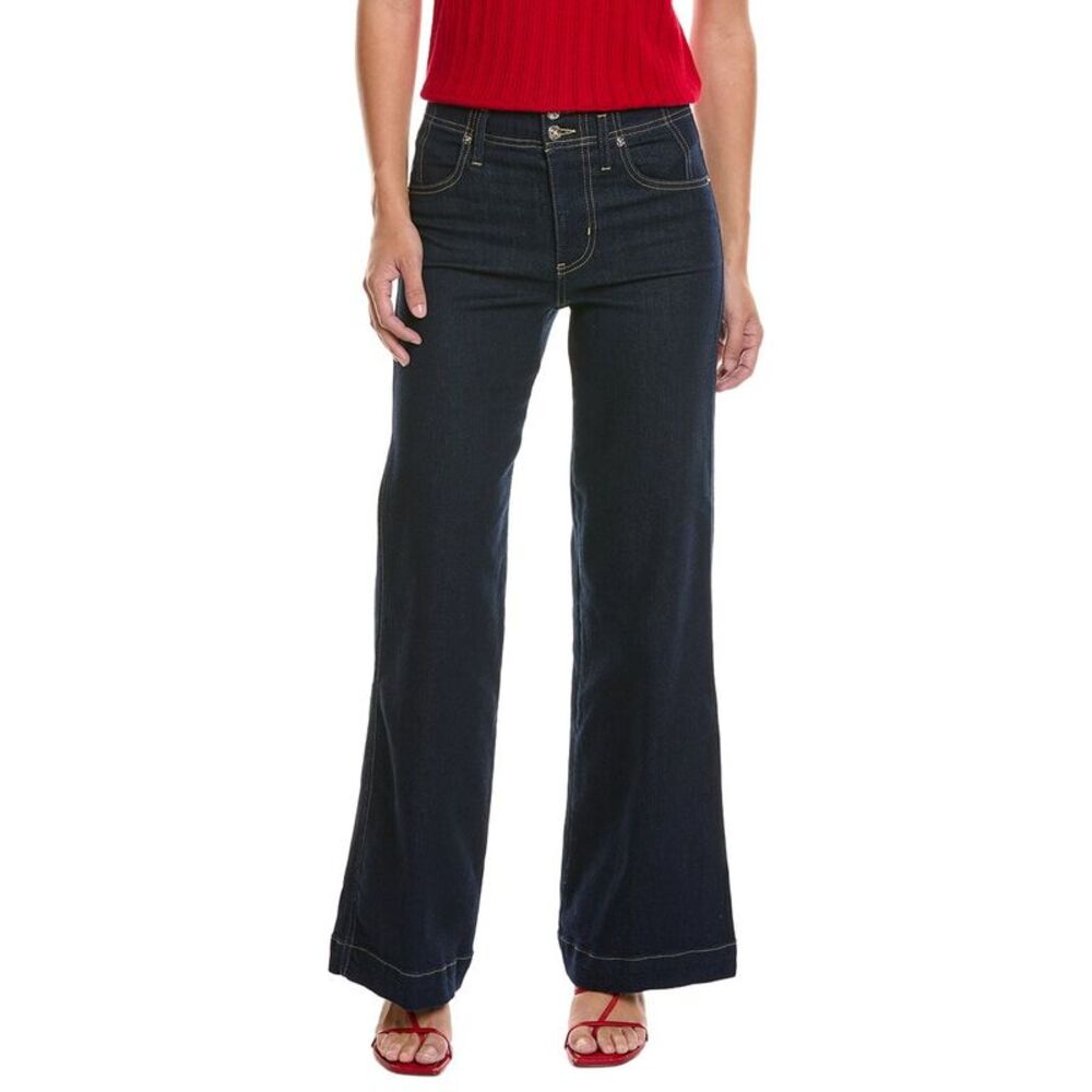 Frame Denim Womens  Rinse The Seamed Wide Trouser Jean
